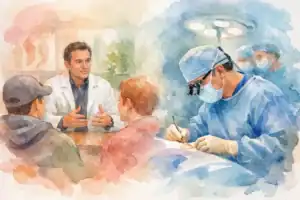 Double Incision Versus Periareolar Surgery
